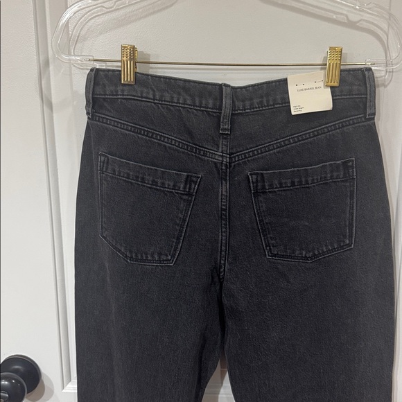 *NEW* BANANA REPUBLIC HIGH RISE LUXE BARREL JEAN WASHED BLACK 2/26 - Picture 12 of 13